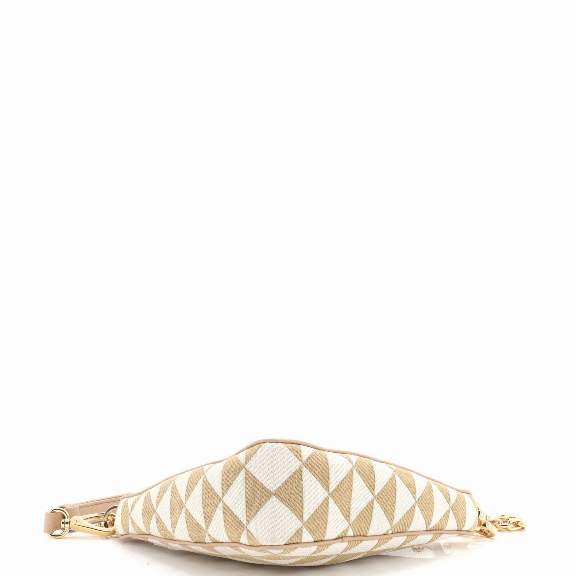 Symbole Triangle Bag Leather and Jacquard Mini