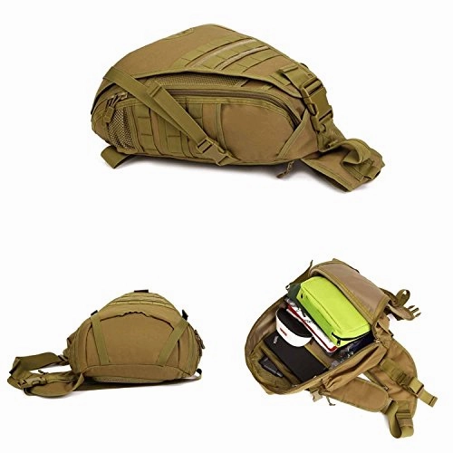Tactical Military Sling Chest Pack Bag Molle Daypack Laptop Backpack Large Crossbody Shoulder Bag