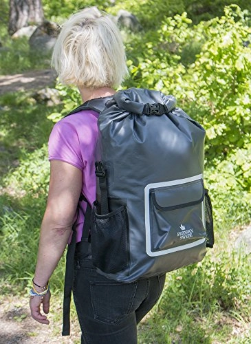 The Friendly Swede Waterproof Backpack Dry Bag 33L with Laptop Pocket, Roll Top Seal, Ergonomic