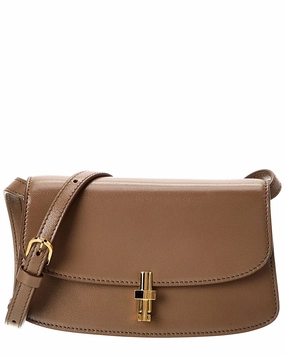 The Row East/West Leather Shoulder Bag