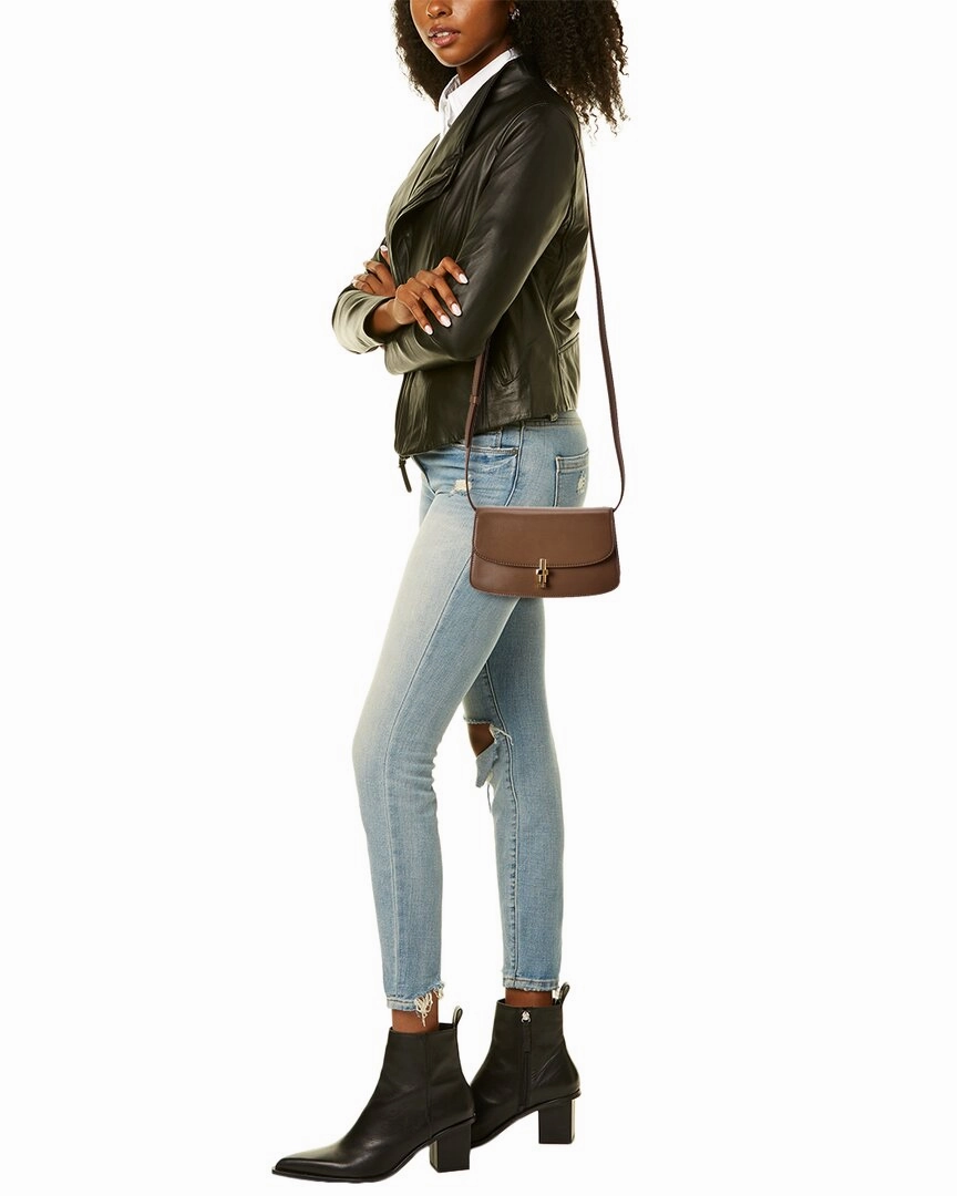 The Row East/West Leather Shoulder Bag