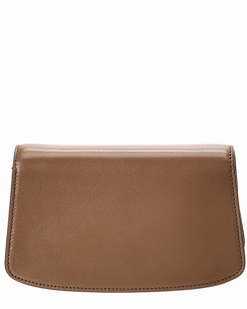 The Row East/West Leather Shoulder Bag