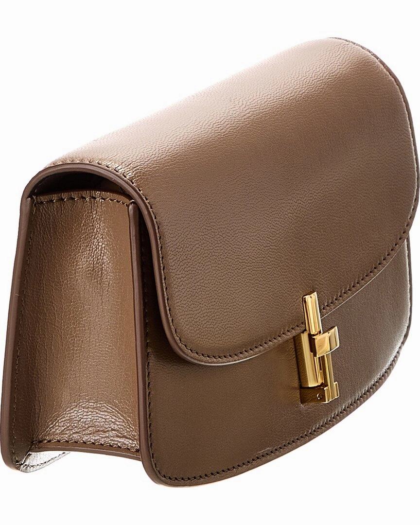 The Row East/West Leather Shoulder Bag