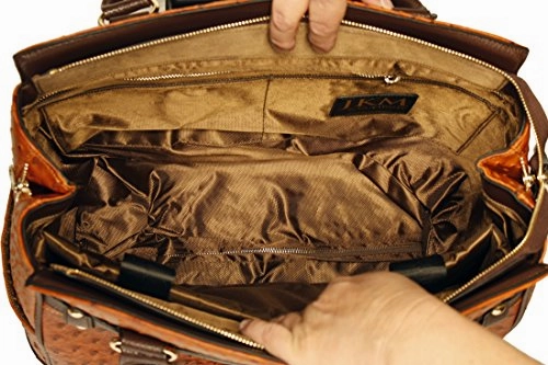 The Uptown Ostrich Computer Ipad, Laptop Tablet Rolling Tote Bag Briefcase Carryall Bag