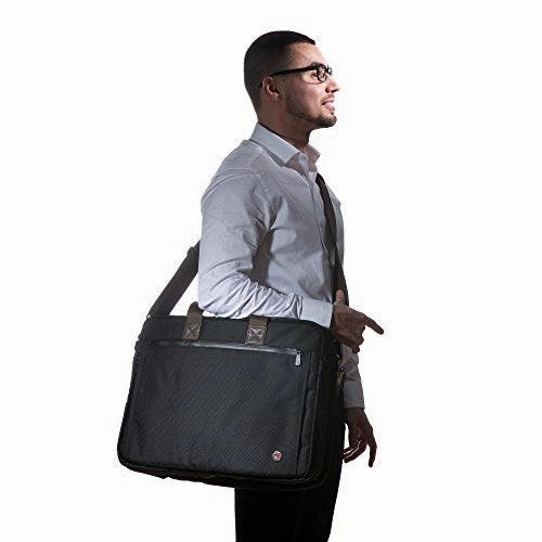 Token Bags Lawrence Laptop Bag Large With Back Zipper, Black, One Size