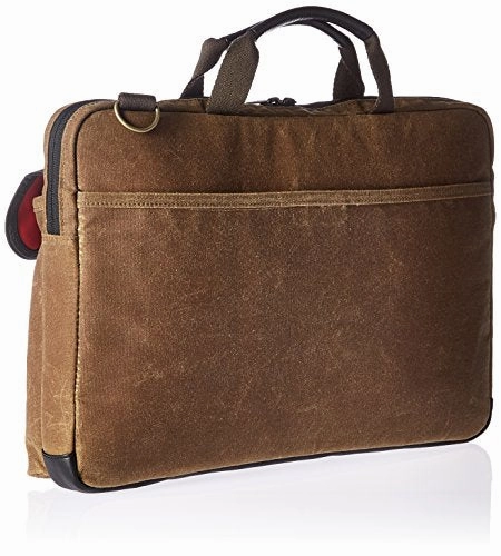Token Bags Waxed Knickerbocker Laptop Bag 15 Inch, Tan/Black, One Size
