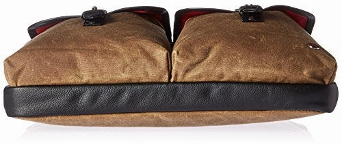 Token Bags Waxed Knickerbocker Laptop Bag 15 Inch, Tan/Black, One Size