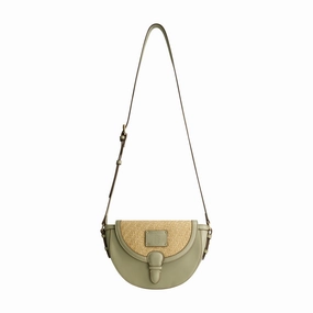 Tommy Bahama Raffia/PU Crossbody Flap Bag