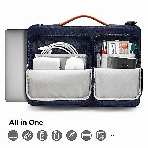tomtoc 360 Protective Laptop Shoulder Bag for 15 Inch Microsoft Surface Laptop 4/3, 2020 Dell XPS 15, 15-inch MacBook Pro A1990 A1707, Waterproof Case for Acer HP Chromebook 14, ThinkPad X1 Carbon