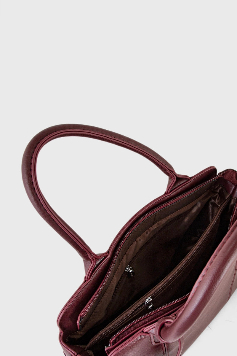 Top Handle Hand Bags BH0098-Maroon