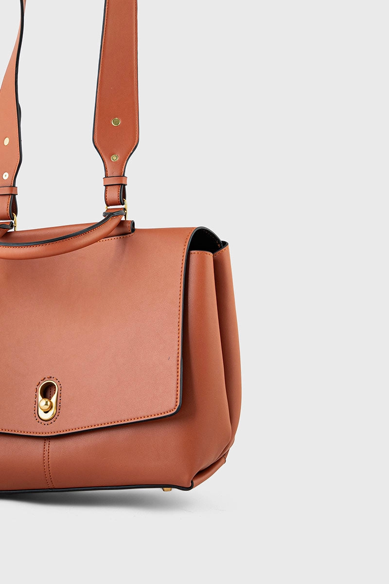 Top Handle Hand Bags BH0112-Tan