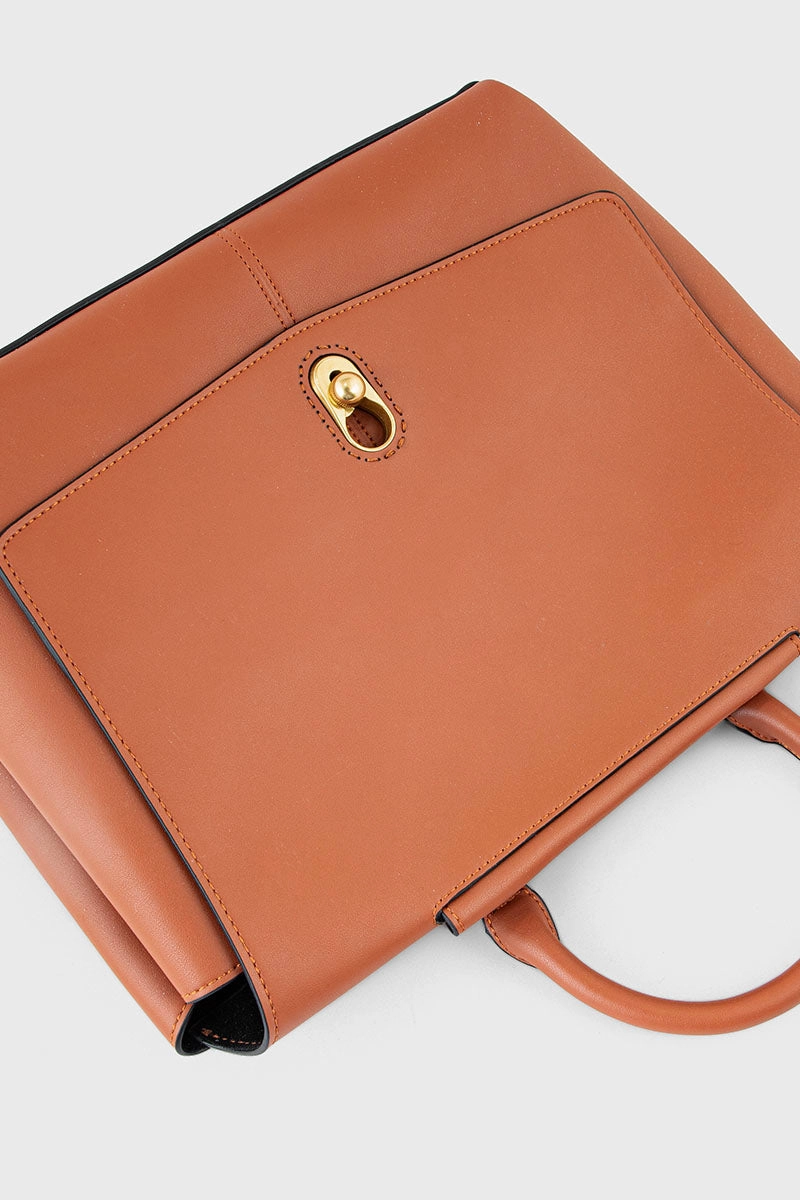 Top Handle Hand Bags BH0112-Tan