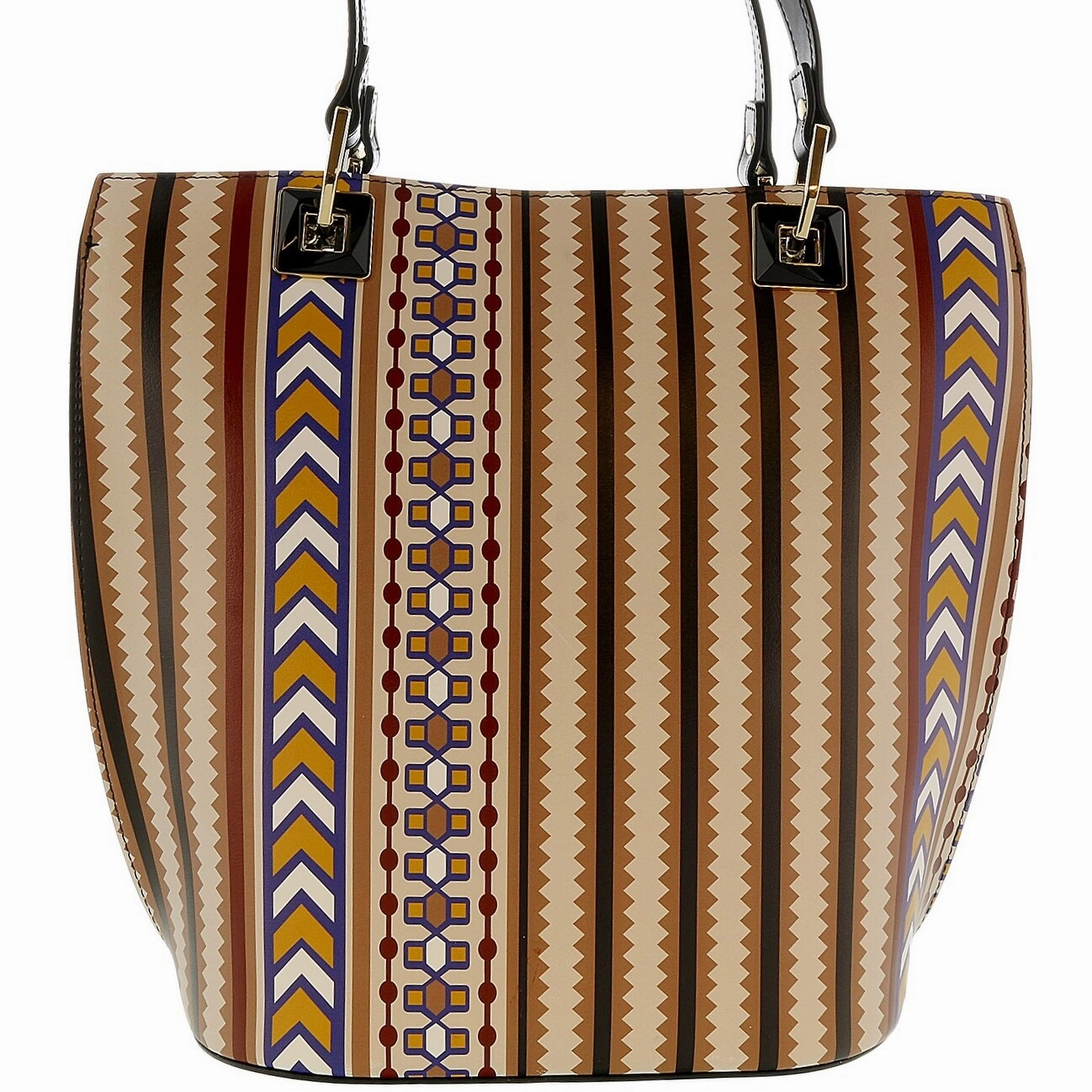 Tosca Blu Multicolor Large Printed Shopper Tall Shopper Tote for womens