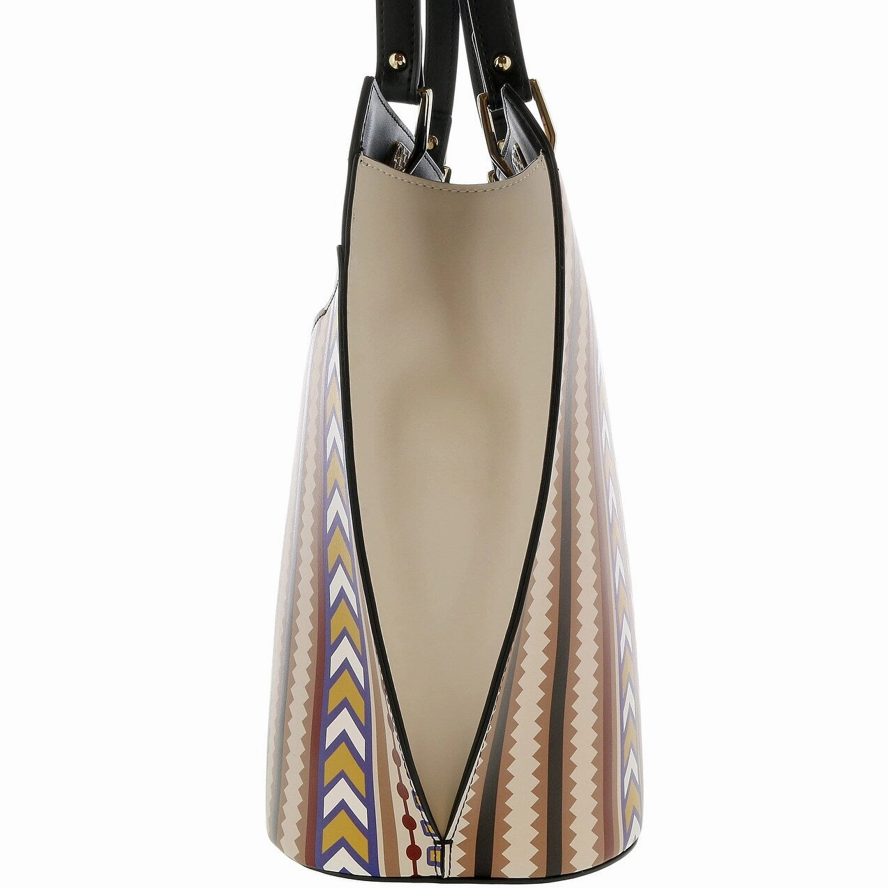 Tosca Blu Multicolor Large Printed Shopper Tall Shopper Tote for womens