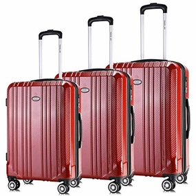 Travel Joy Luggage Set Expandable Suitcase Carry On TSA Locks Lightweight Spinner Wheels ABS PC Premium Hardshell Luggage 20 24 28 inch 3 Piece Sets