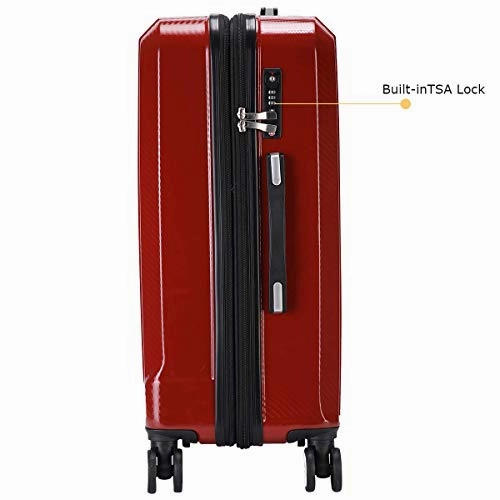 Travel Joy Luggage Set Expandable Suitcase Carry On TSA Locks Lightweight Spinner Wheels ABS PC Premium Hardshell Luggage 20 24 28 inch 3 Piece Sets