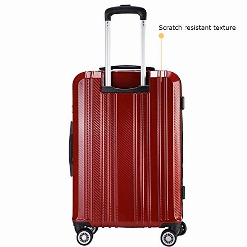 Travel Joy Luggage Set Expandable Suitcase Carry On TSA Locks Lightweight Spinner Wheels ABS PC Premium Hardshell Luggage 20 24 28 inch 3 Piece Sets