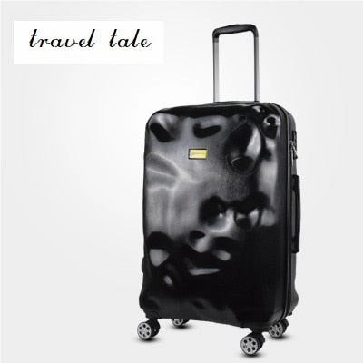 Travel Tale Fashion Personality Meteorites 100% Pc Suitcase Carry On Spinner Customs Lock Wheel