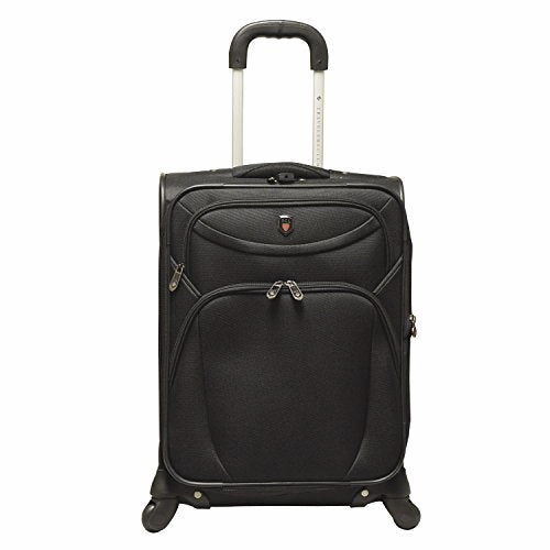 Travelers Club Luggage Marina 3-Piece Expandable Softside Spinner Value Set, Black