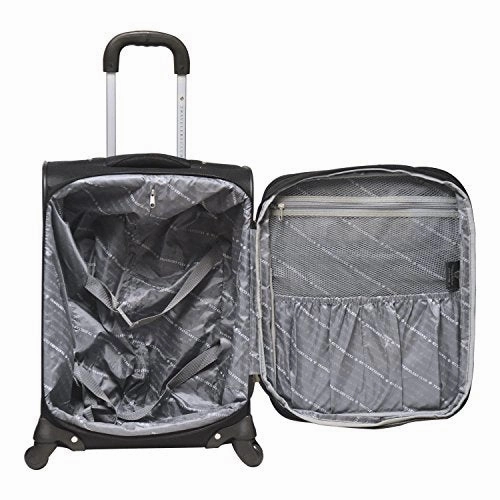 Travelers Club Luggage Marina 3-Piece Expandable Softside Spinner Value Set, Black