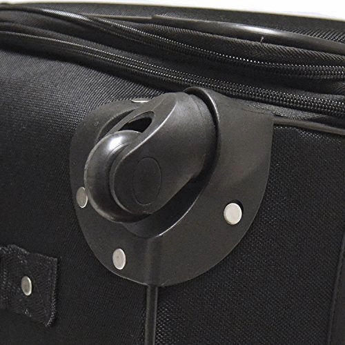 Travelers Club Luggage Marina 3-Piece Expandable Softside Spinner Value Set, Black