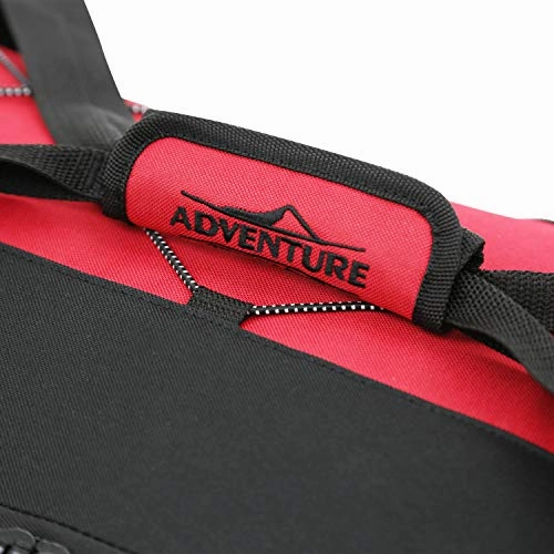 Travelers Club Unisex-Adult Adventure Upright Rolling Duffel Bag, Red, 22-Inch