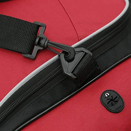 Travelers Club Unisex-Adult Adventure Upright Rolling Duffel Bag, Red, 22-Inch