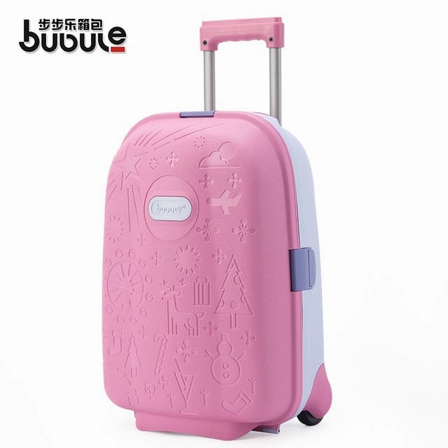 Traveling Luggage Bags With Wheels Kids Carry On Luggage 17 Inch Student Fixed Casters Suitcases