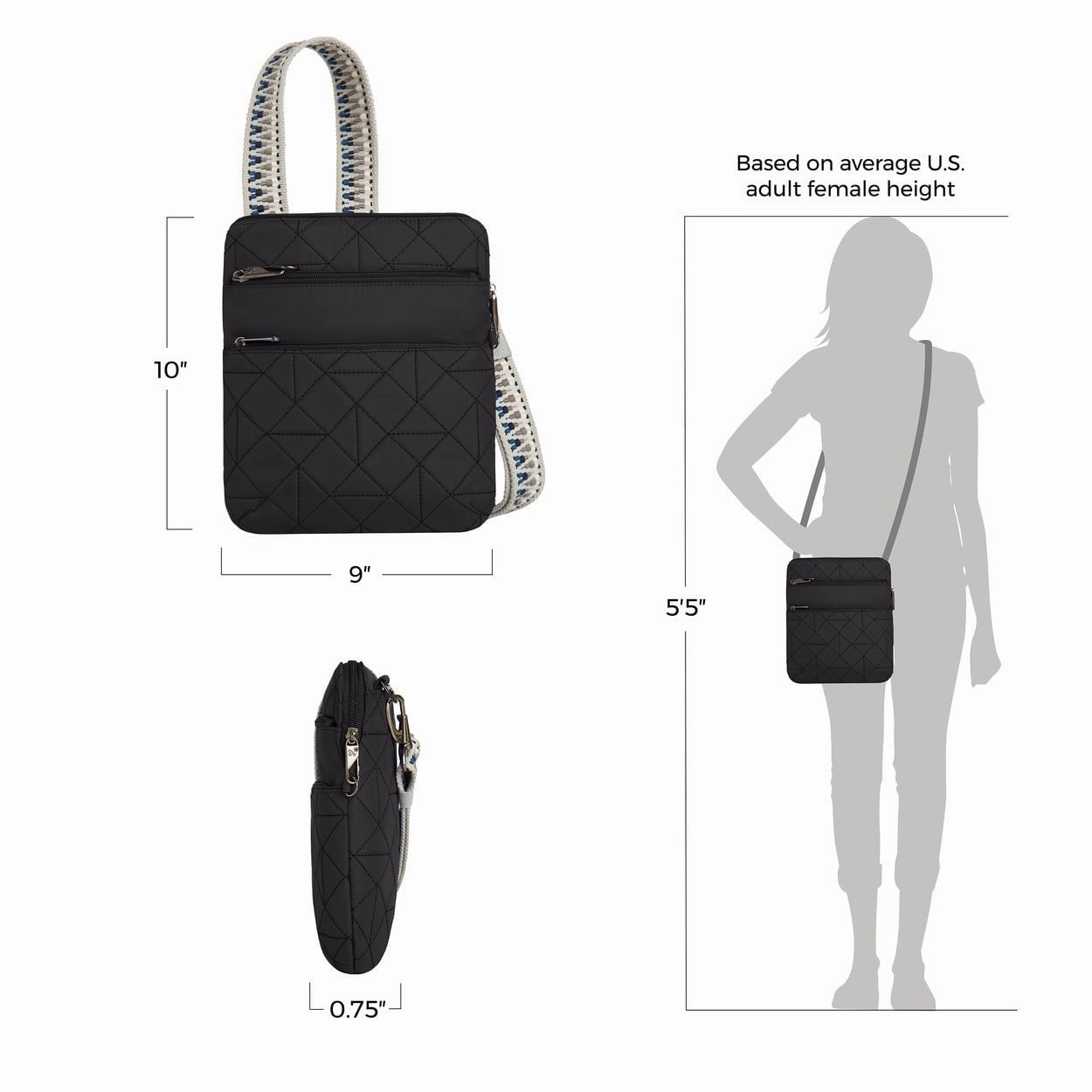 Travelon Anti-Theft Boho Slim Bag