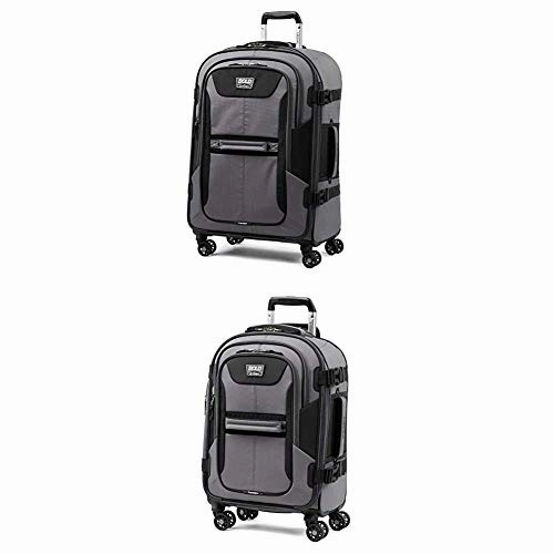 Travelpro Bold Expandable Spinner Luggage (21" Carry-on   26"Checked-Medium, Gray/Black)