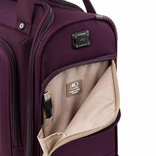 Travelpro Crew Versapack Rolling Underseat Carry-on, perfect Plum