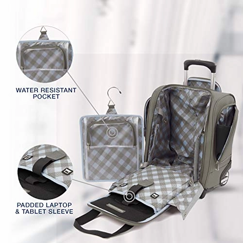 Travelpro Luggage Maxlite 5 15" Lightweight Carry-on Rolling Under Seat Bag, Slate Green