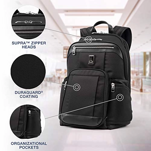Travelpro Luggage Platinum Elite 17.5" Business Computer Backpack, Shadow Black, One Size