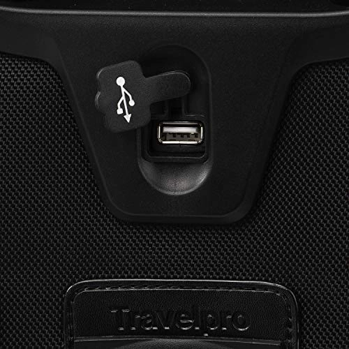 Travelpro Luggage Platinum Elite 20" Carry-on Expandable Business Spinner w/USB Port, Shadow Black