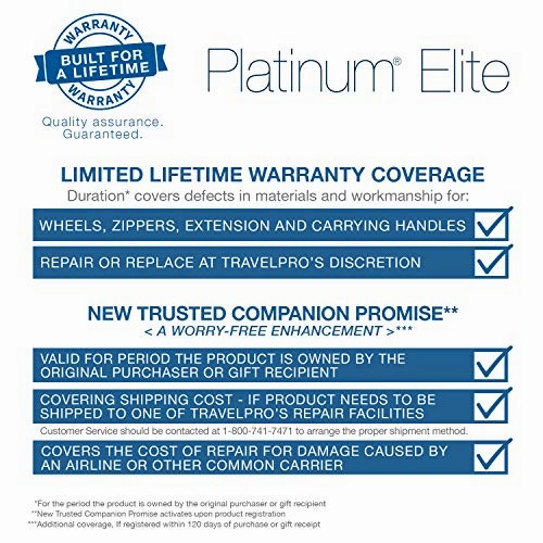 Travelpro Luggage Platinum Elite 20" Carry-on Expandable Business Spinner w/USB Port, Shadow Black