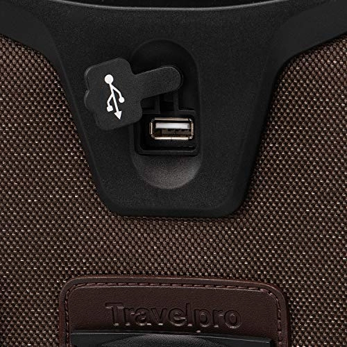 Travelpro Luggage Platinum Elite 21" Carry-On Expandable Spinner W/Usb Port, Rich Espresso