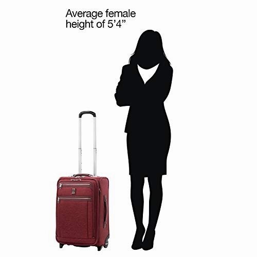 Travelpro Luggage Platinum Elite 22" Carry-on Expandable Rollaboard w/USB Port, Bordeaux
