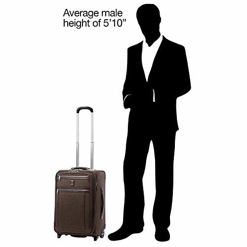 Travelpro Luggage Platinum Elite 22" Carry-on Expandable Rollaboard w/USB Port, Rich Espresso
