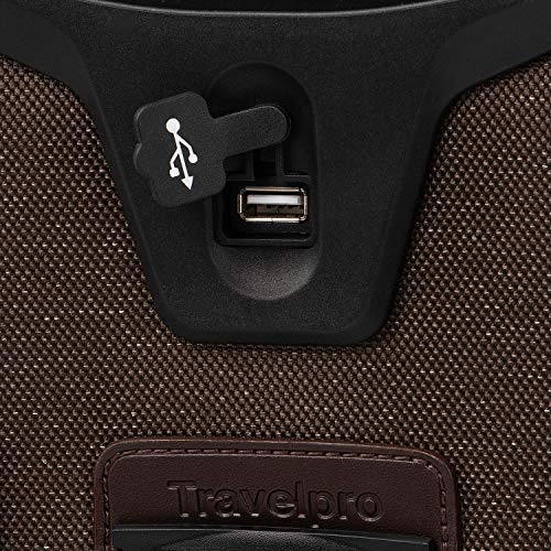 Travelpro Luggage Platinum Elite 22" Carry-On Expandable Rollaboard W/Usb Port, Rich Espresso