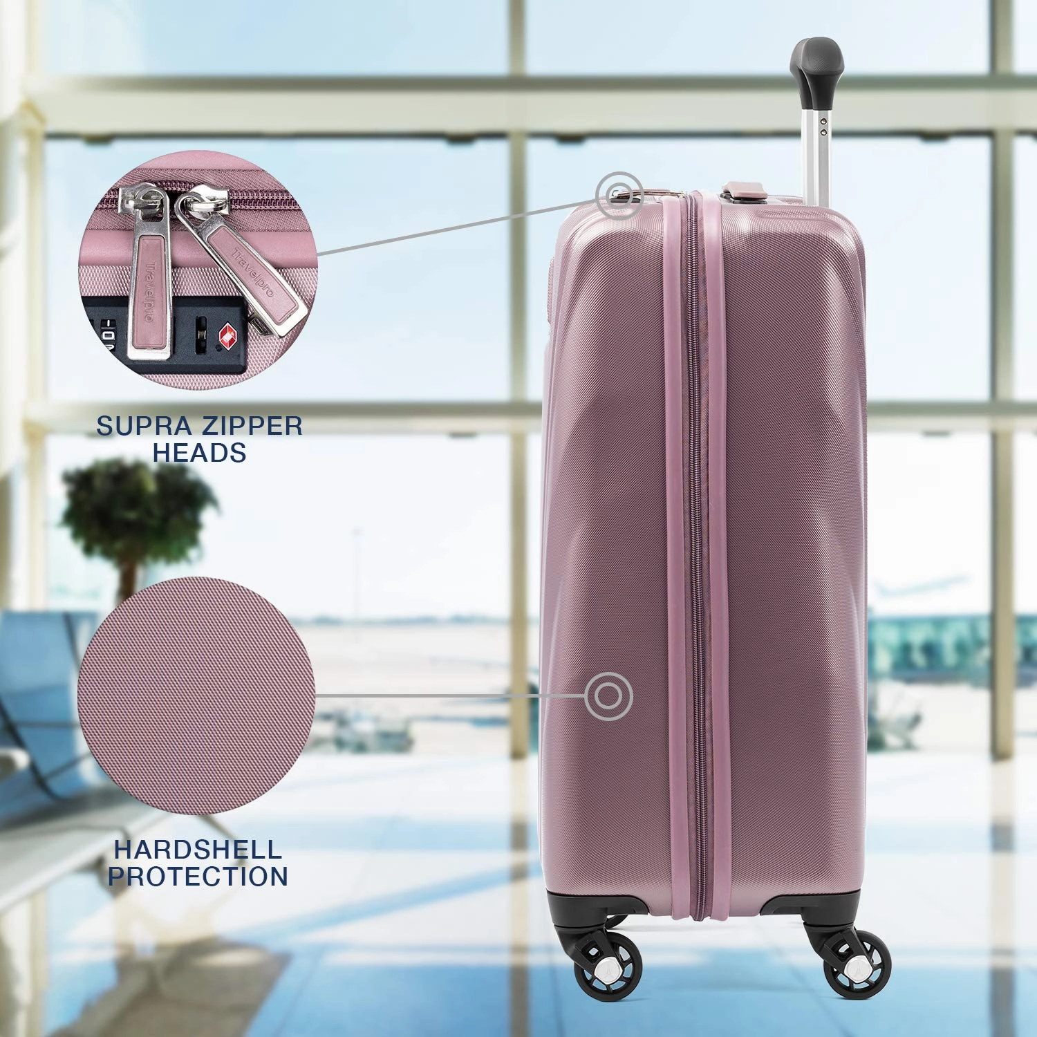 Travelpro Maxlite 5 Carry-on Spinner Hardside Luggage, Dusty Rose
