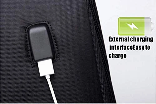TRE Laptop Backpack Large Computer Backpack for Laptop with USB Charging Port Water-Repellent School Travel Backpack Casual Daypack for Business/College/Women/Men (Color : Black)