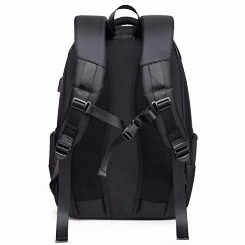 TRE Laptop Backpack Large Computer Backpack for Laptop with USB Charging Port Water-Repellent School Travel Backpack Casual Daypack for Business/College/Women/Men (Color : Black)