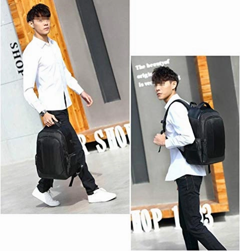 TRE Laptop Backpack Large Computer Backpack for Laptop with USB Charging Port Water-Repellent School Travel Backpack Casual Daypack for Business/College/Women/Men (Color : Blue)