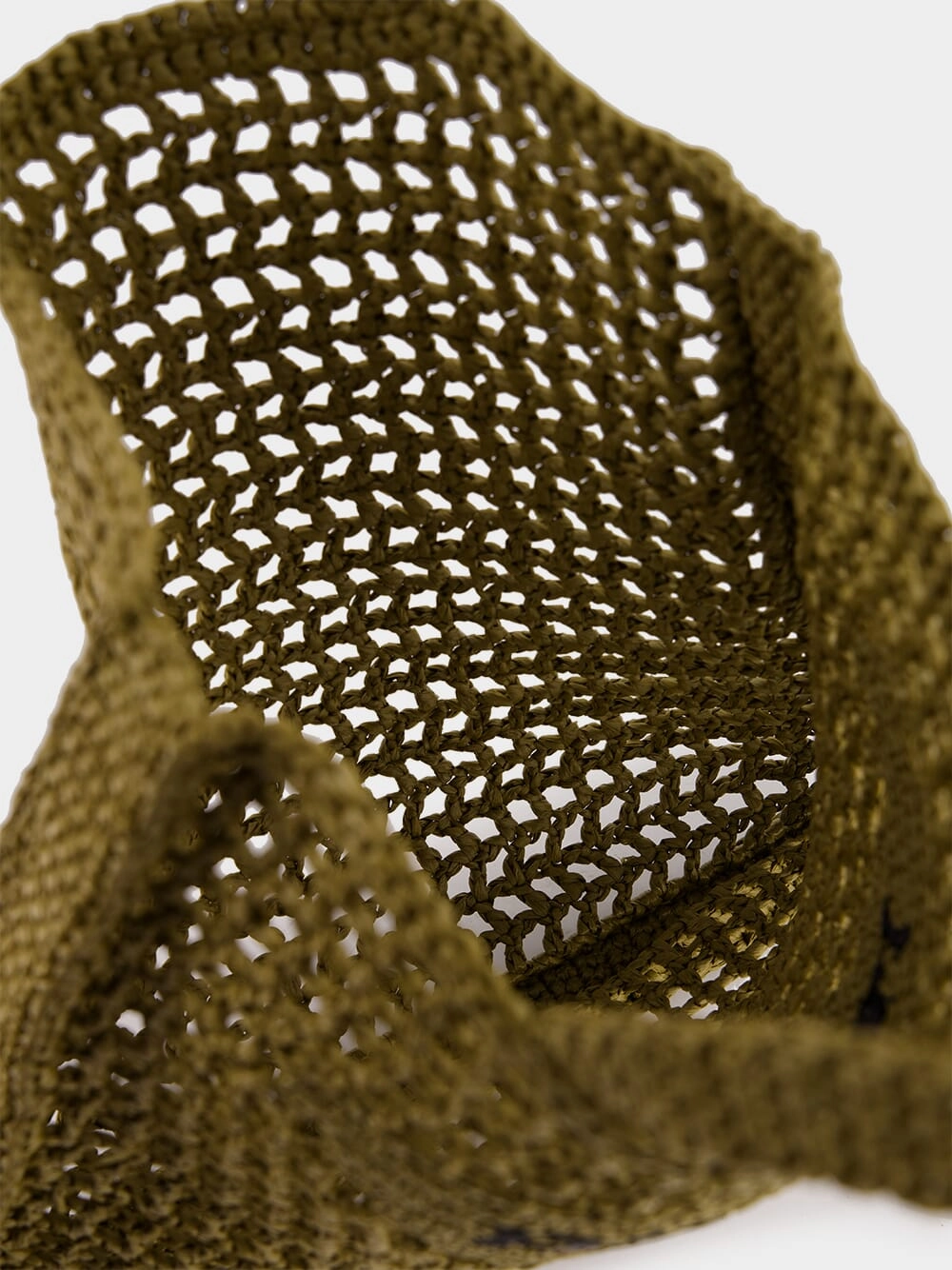 Triangle-Logo Raffia Tote
