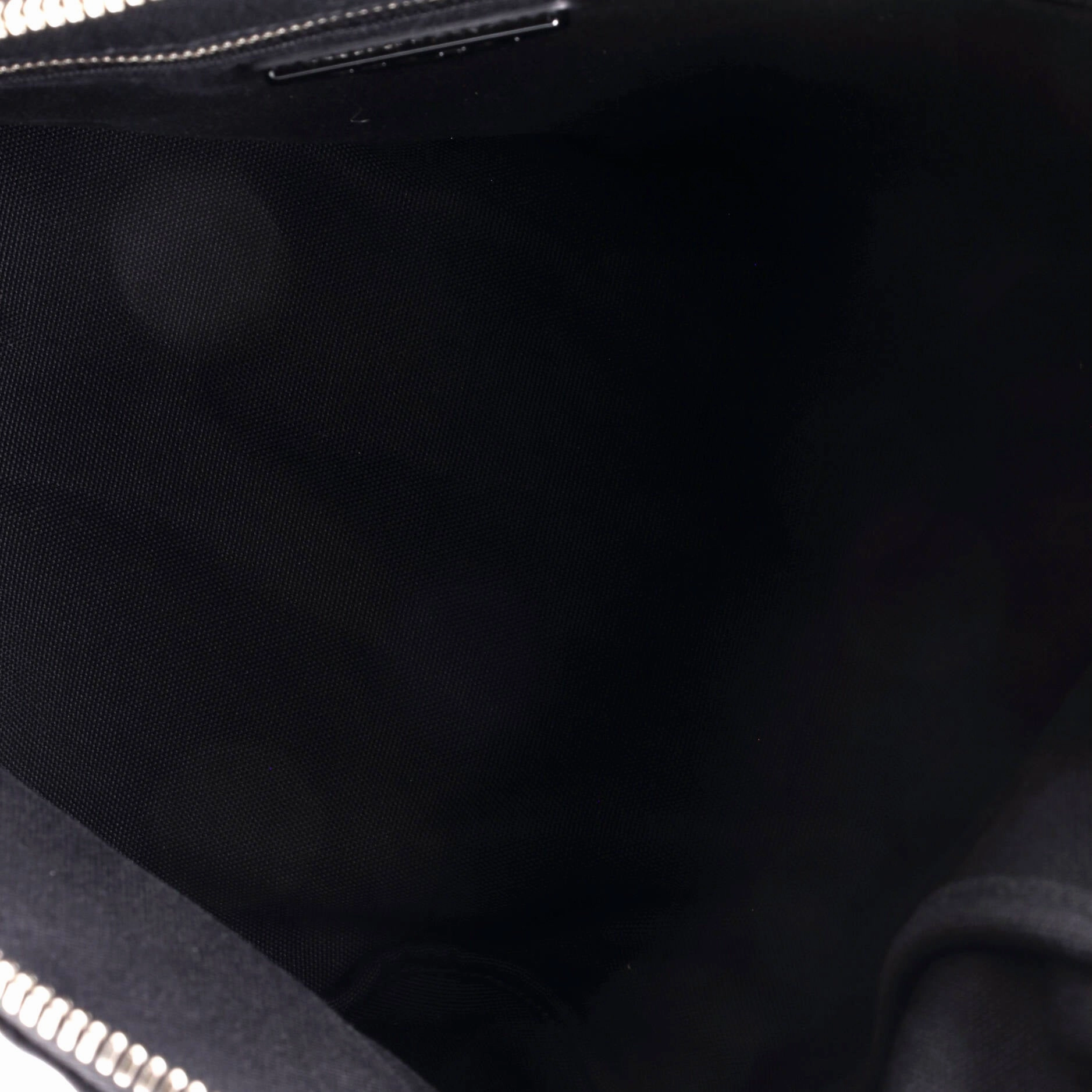 Triangle Logo Zip Crossbody Bag Embossed Canvas Large