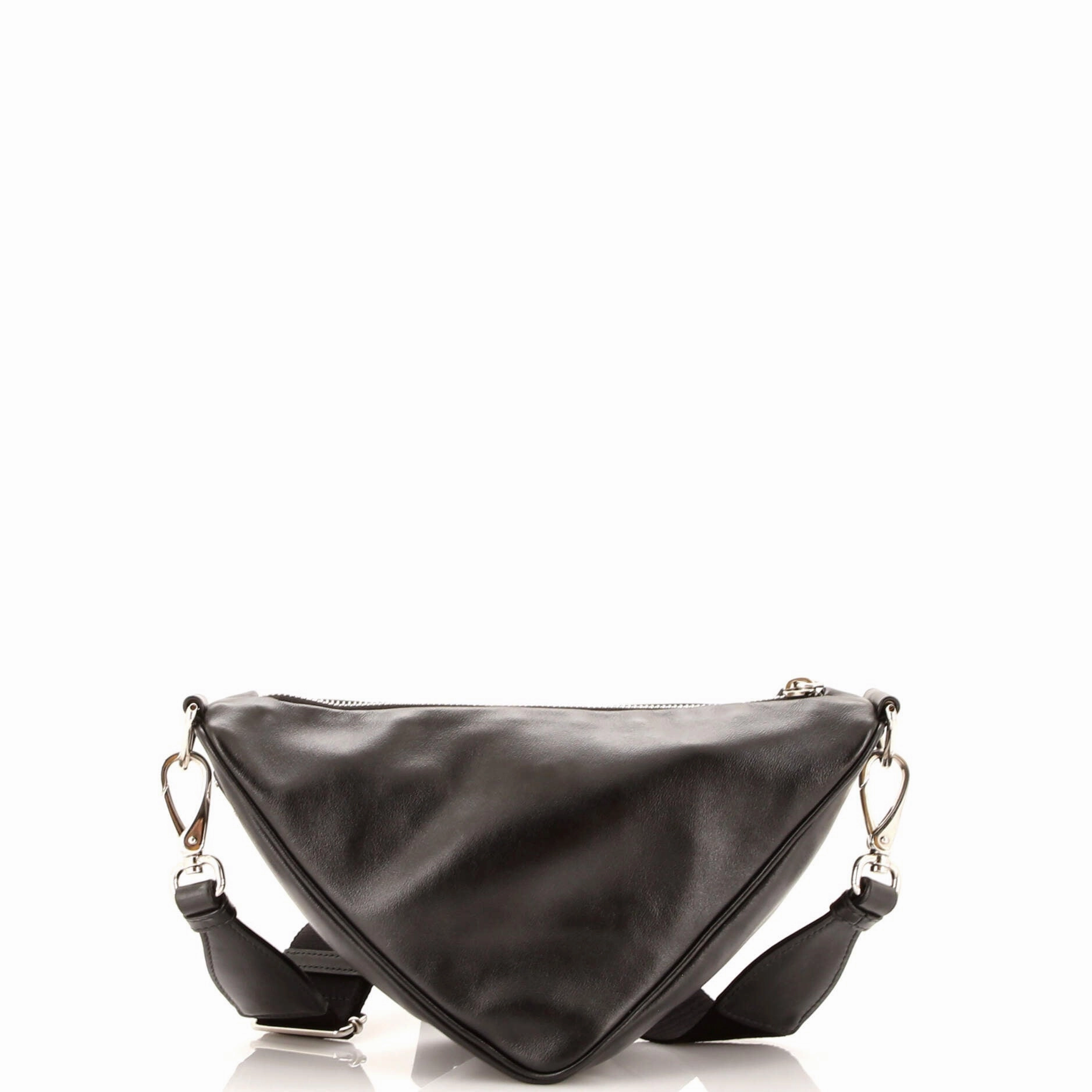Triangle Logo Zip Crossbody Bag Embossed Grace Lux Small