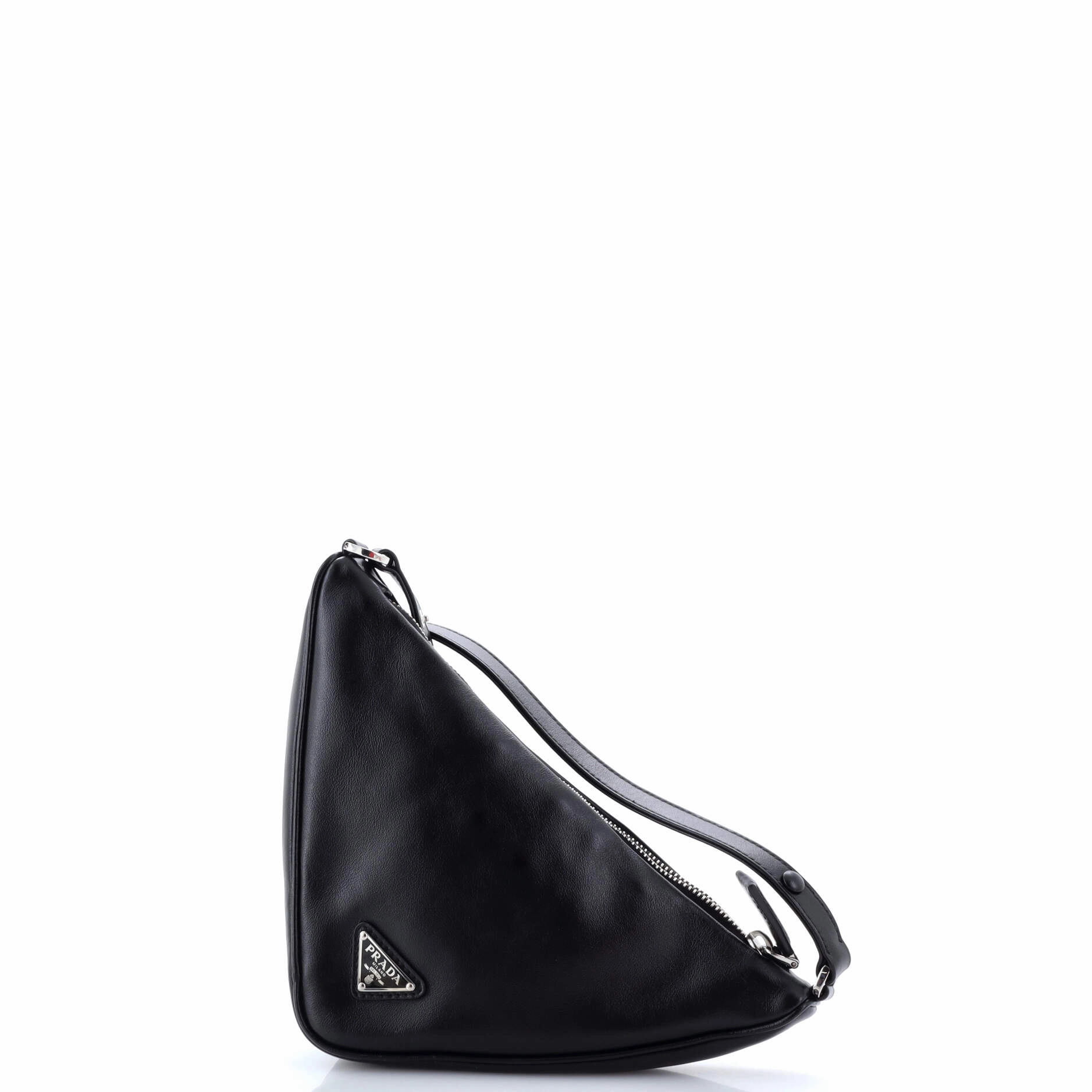 Triangle Logo Zip Crossbody Bag Embossed Grace Lux Small