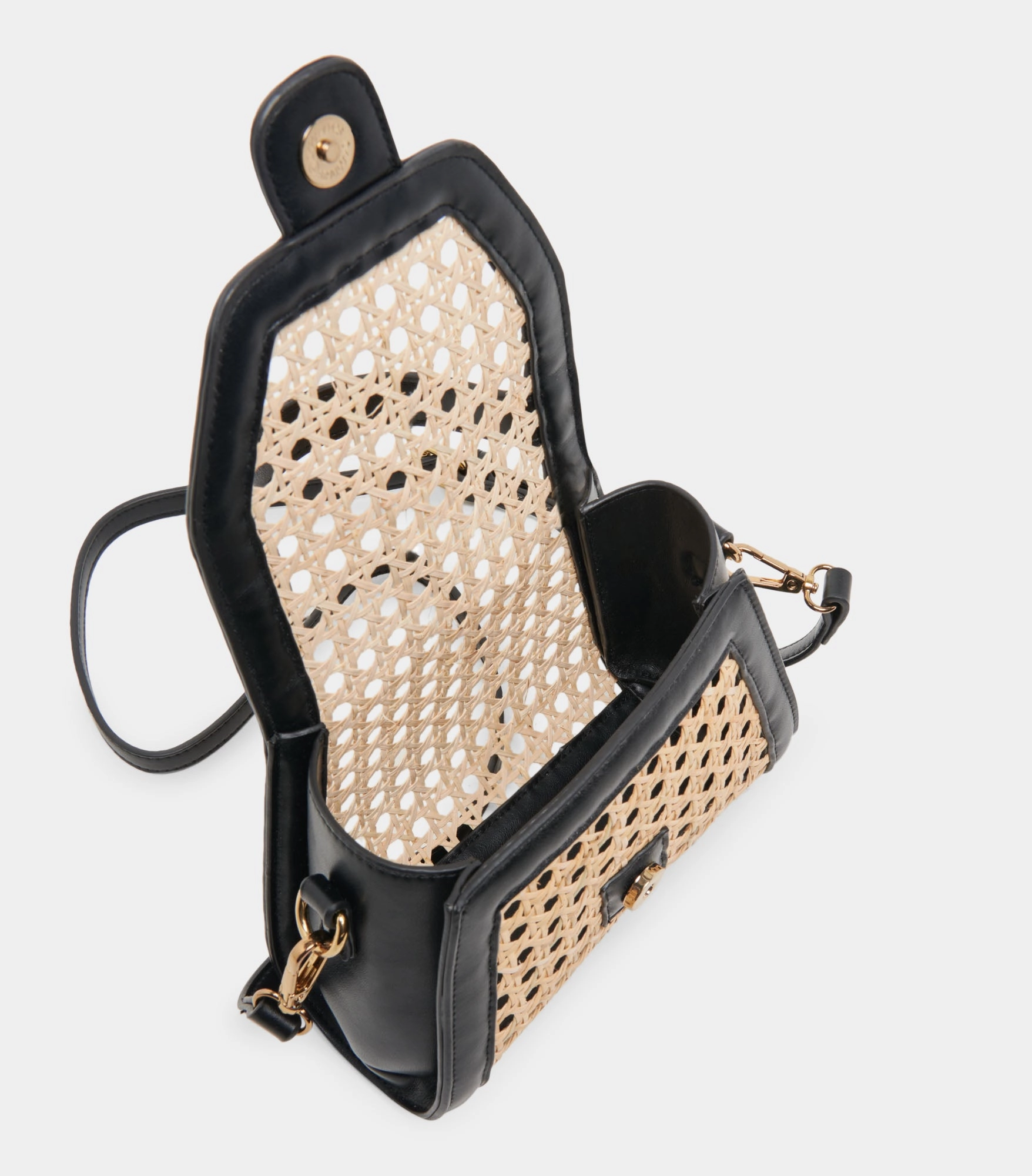 TROPEZ CROSSBODY BLACK NATURAL CANE