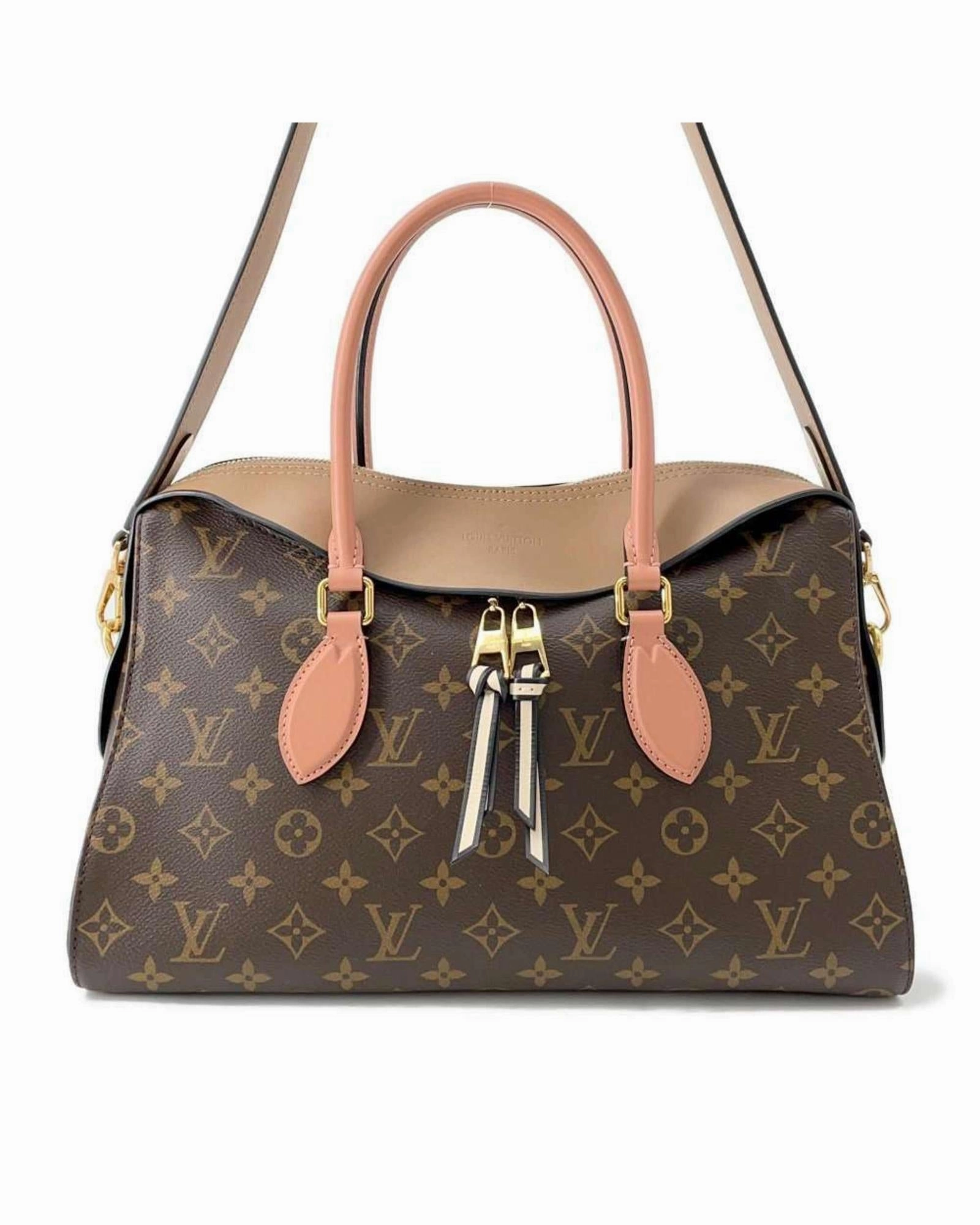 Tuileries Canvas Shoulder Bag with Dust Bag and Strap