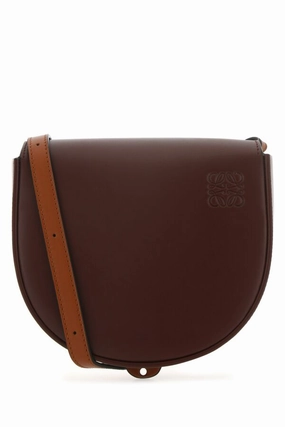 Two-tone Leather Heel Duo Crossbody Bag